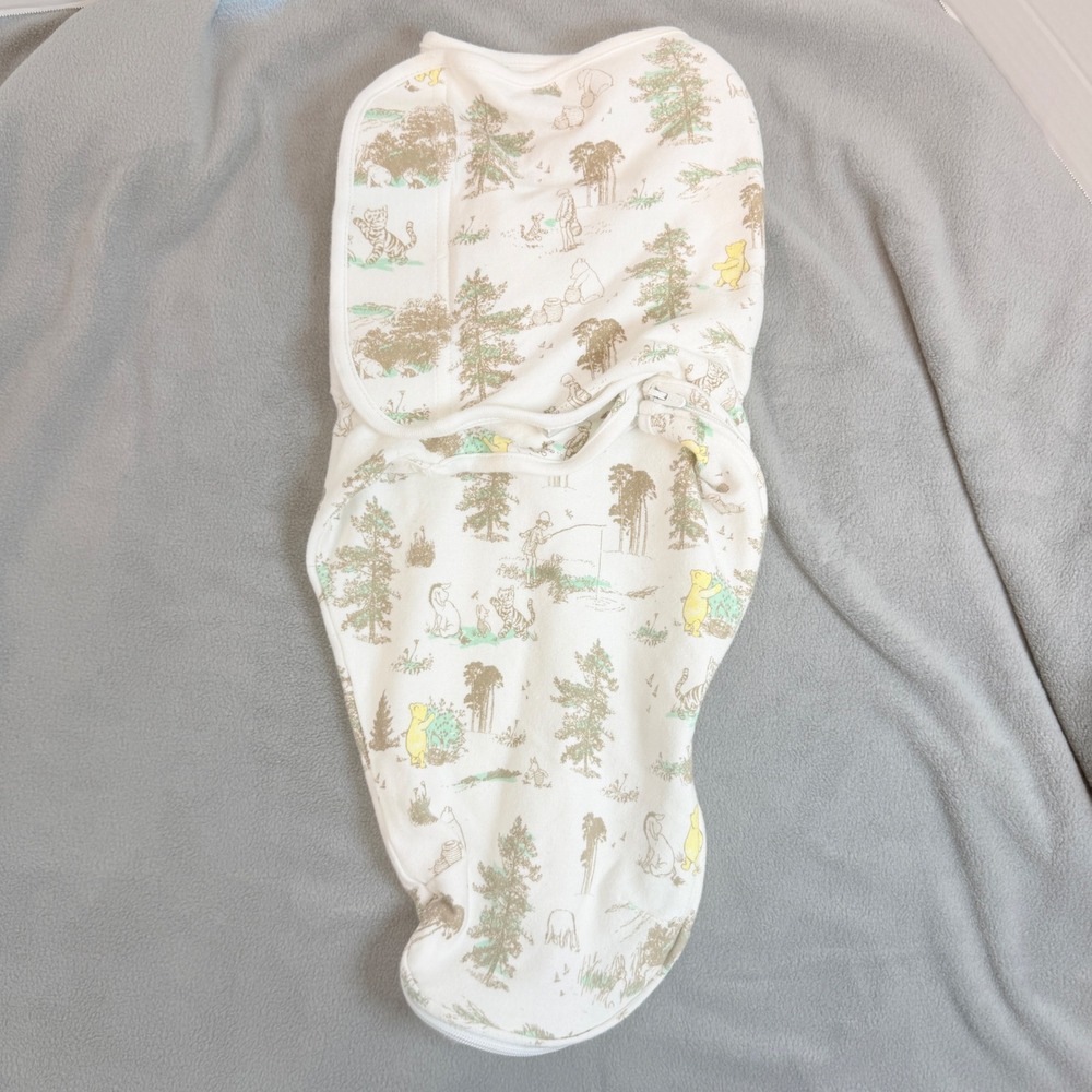 aden + anais Swaddle Kids 0-3m White Excellent Winnie the Pooh Disney Zipper